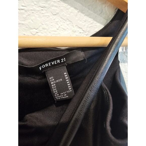 Forever 21 faux Leather top sz Medium - Picture 2 of 4